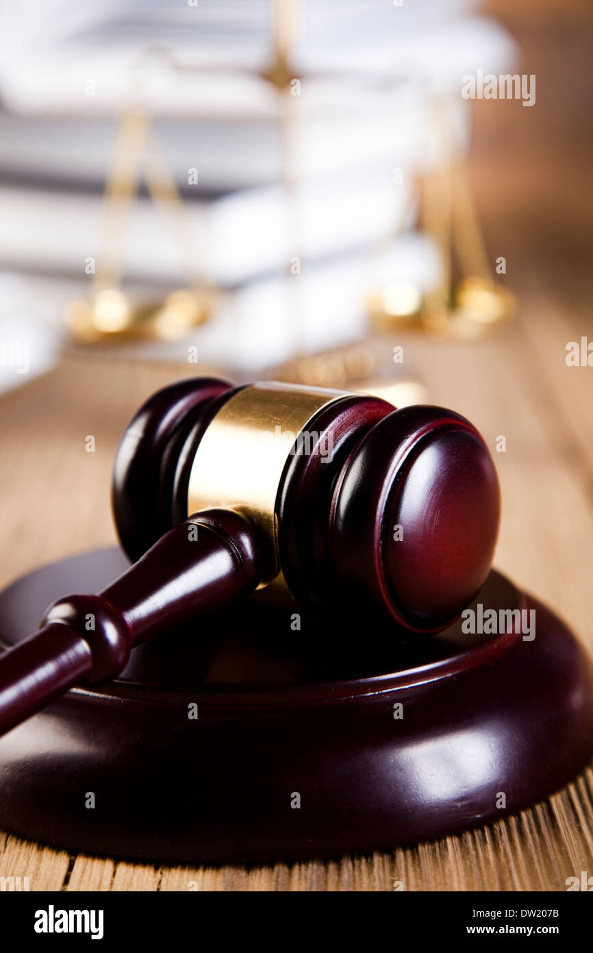 Scales of justice, gavel and law books Stock Photo Alamy