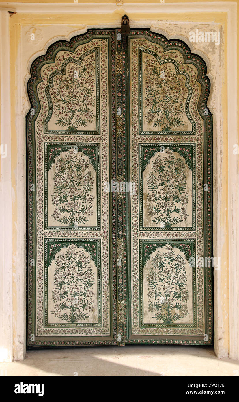 ornamental door in palace India Stock Photo Alamy