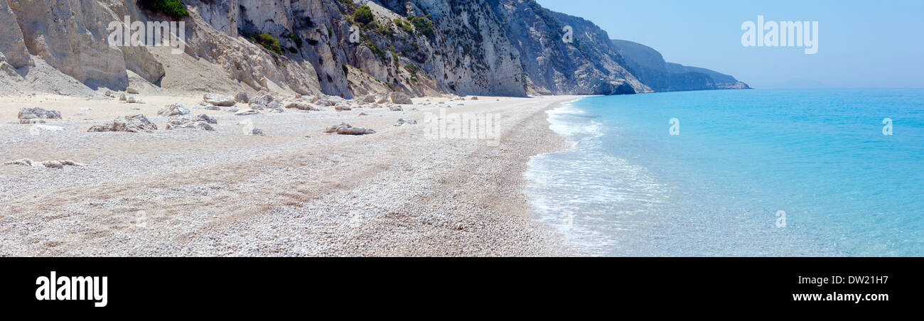 White Egremni beach (Lefkada, Greece) Stock Photo
