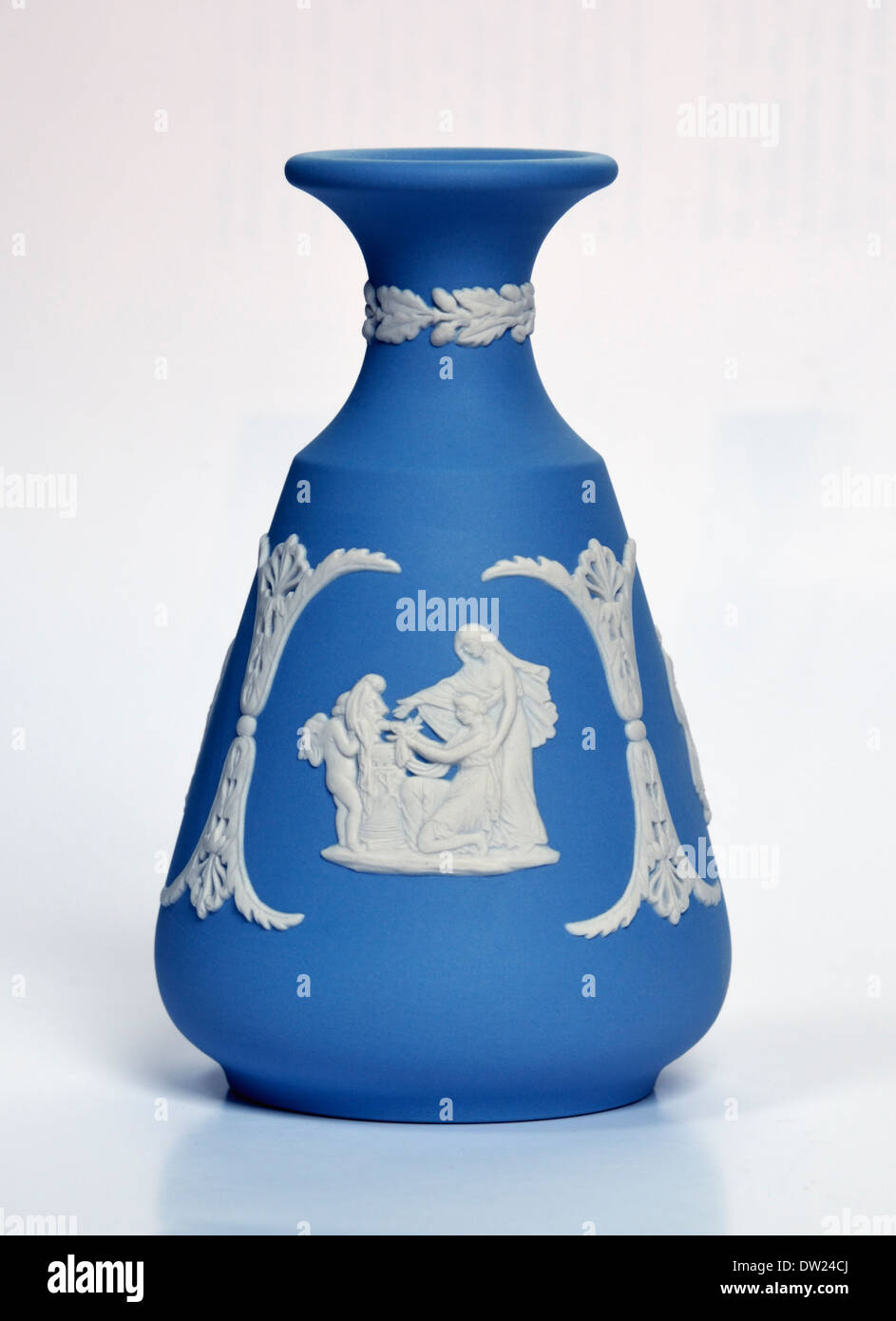 Wedgwood Blue Jasperware Bud-vase Stock Photo - Alamy