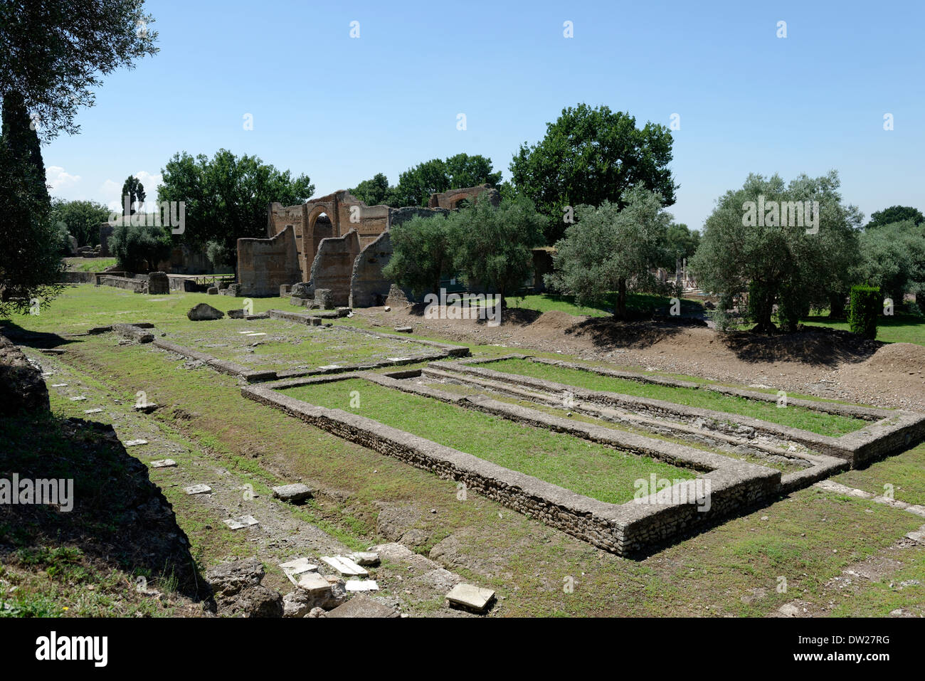 View Section Garden Stadium Villa Adriana Tivoli Italy Garden Stadium Was Not Actual Athletic Arena But An Stock Photo Alamy