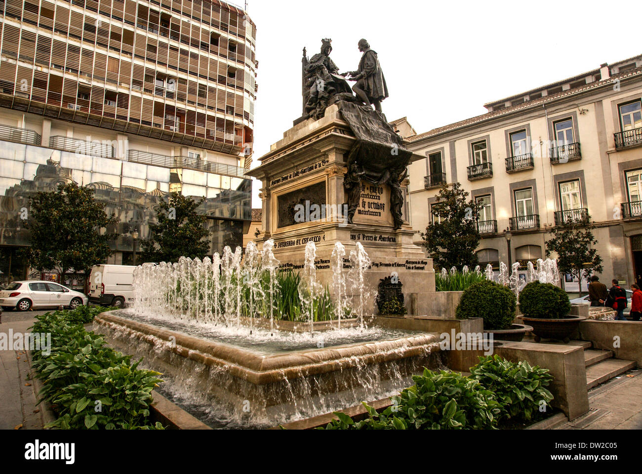 Granada, Andalusia, Spain Plaza Isabel la Catolica Stock Photo