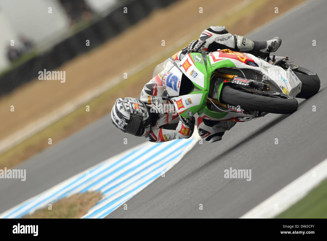 Roberto Rider Italian rider Roberto Tamburini turns his Honda CBR600RR through ...