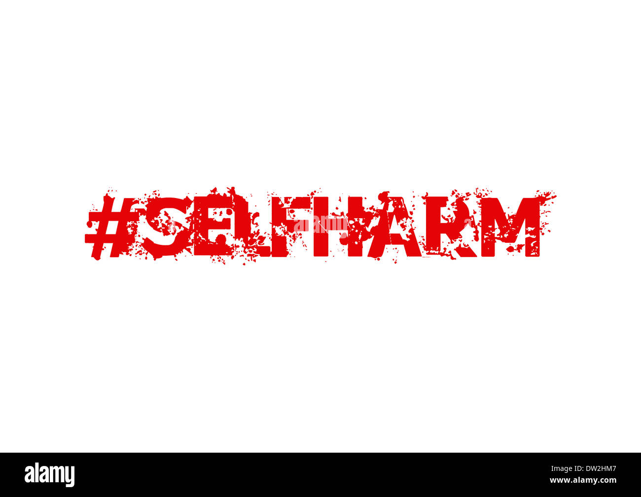 Hashtag keywords people use on social media in relation to self harm Stock  Photo - Alamy