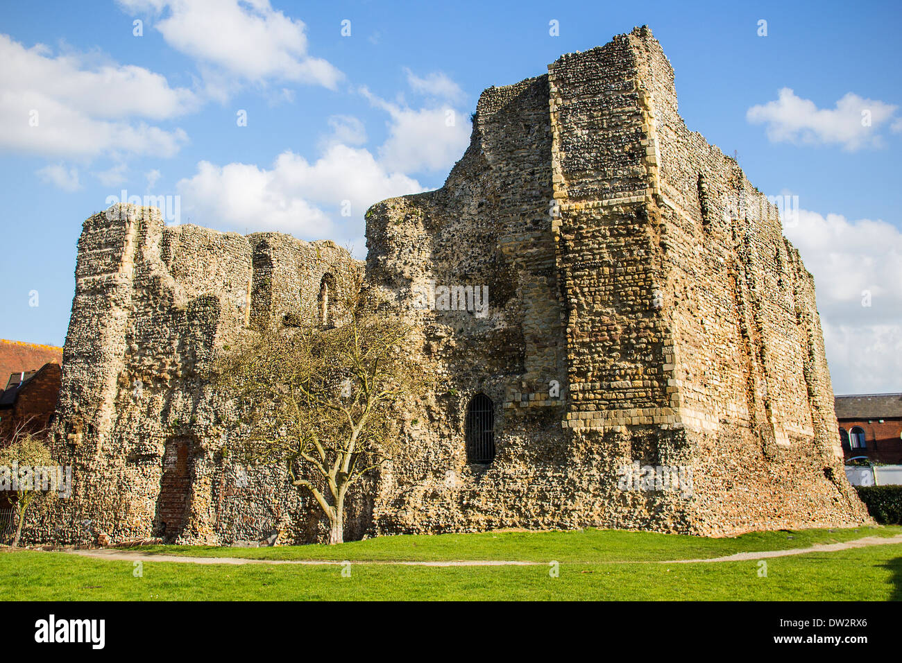 Norman Castle Canterbury Stock Photo