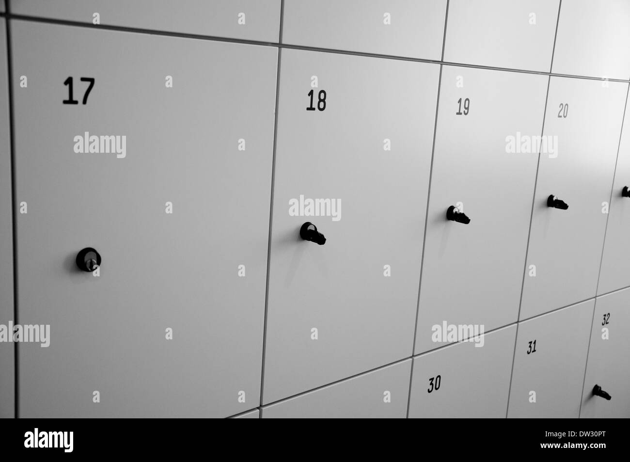 Public lockers Black and White Stock Photos & Images Alamy
