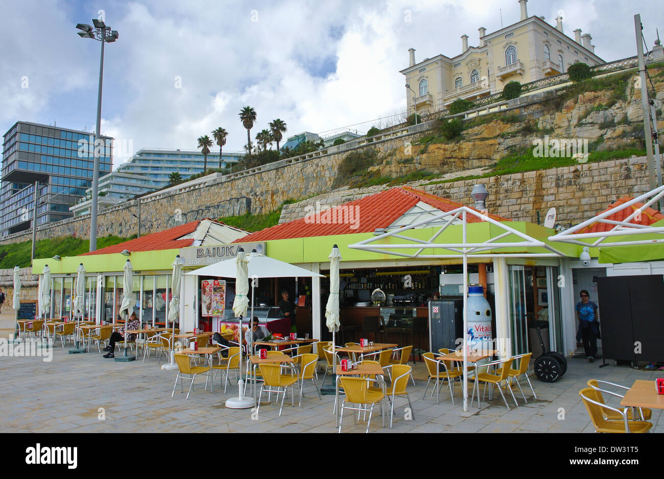 Beach promenade restaurant Estoril Cascais Portugal Stock Photo 67064821 Alamy