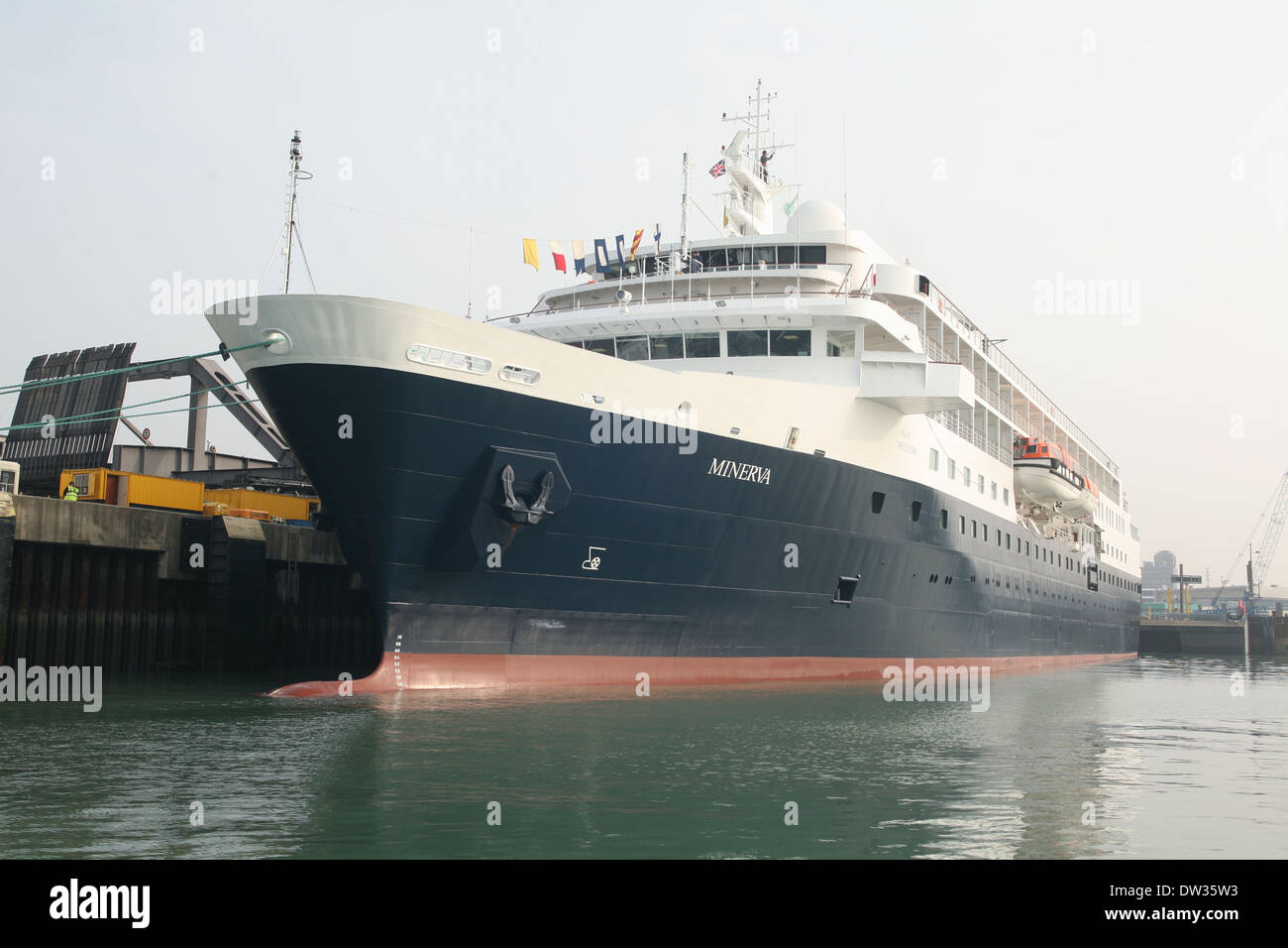 Ms Minerva A Cruise Ship Owned By Swan Hellenic Alongside In Portsmouth Hampshire England Stock Photo Alamy