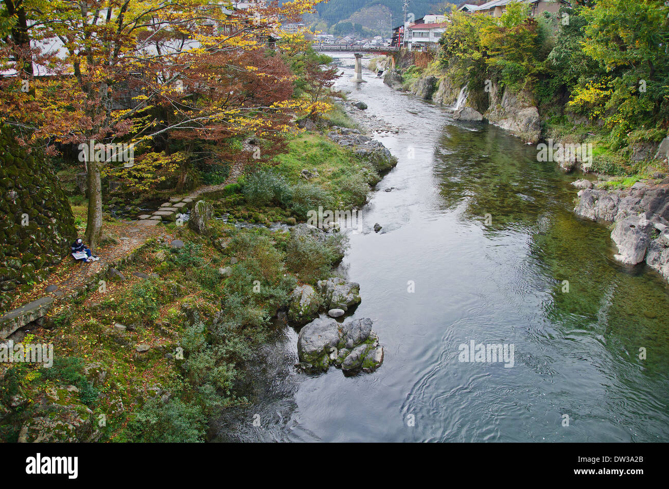 Yoshida River, Gifu Prefecture Stock Photo