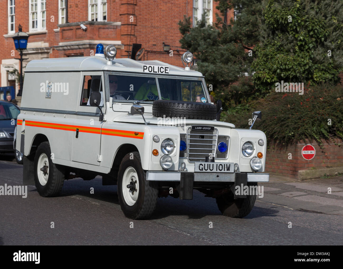 Hampton, Middlesex, UK. 26th February 2014. A convoy of classic police motor vehicle from Hampton Garage to New Scotland Yard, London. Credit:  Colin Hutchings/Alamy Live News Stock Photo