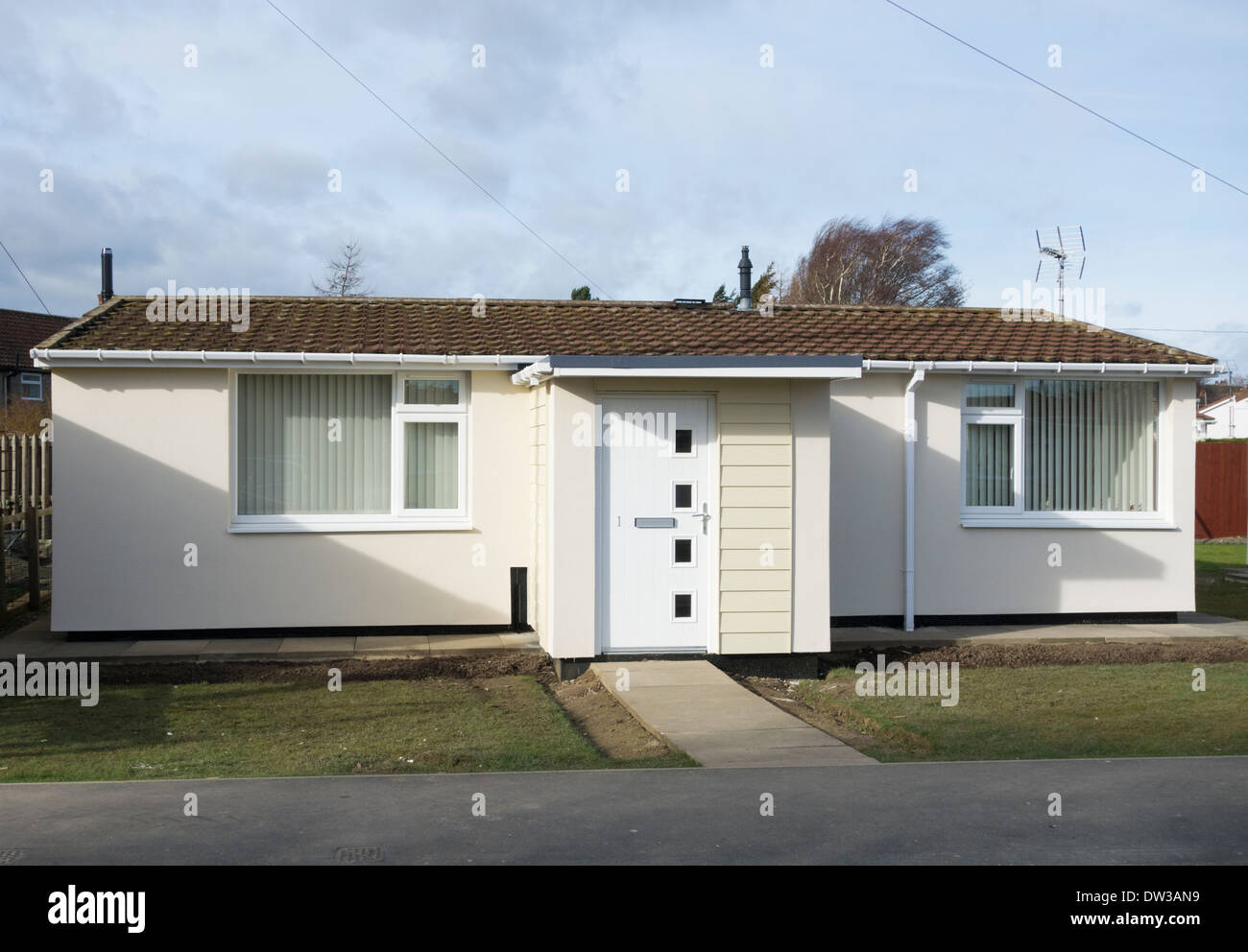 Insulating prefabricated bungalows built in 1947 in Billingham