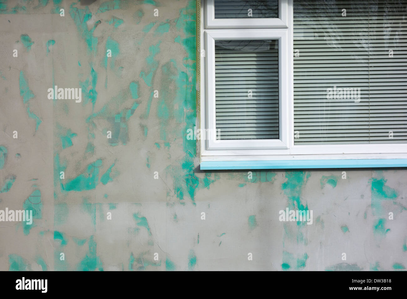 Insulating prefab, prefabricated bungalows built in 1947 in Billingham, Cleveland, England, UK Stock Photo