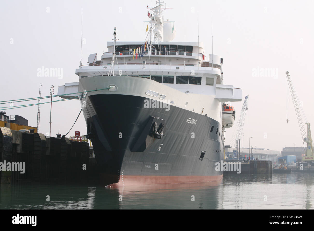 Ms Minerva MS Minerva, a cruise ship owned by Swan Hellenic alongside in ...