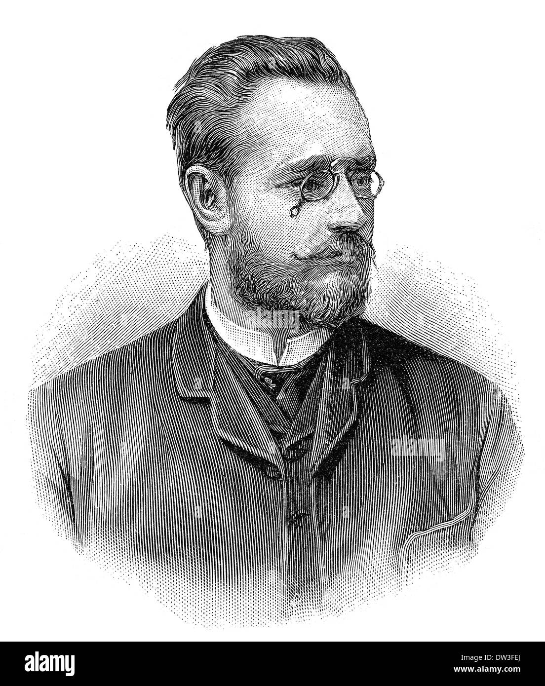 Carl Auer Freiherr von Welsbach, 1858 - 1929, an Austrian scientist and inventor, Stock Photo