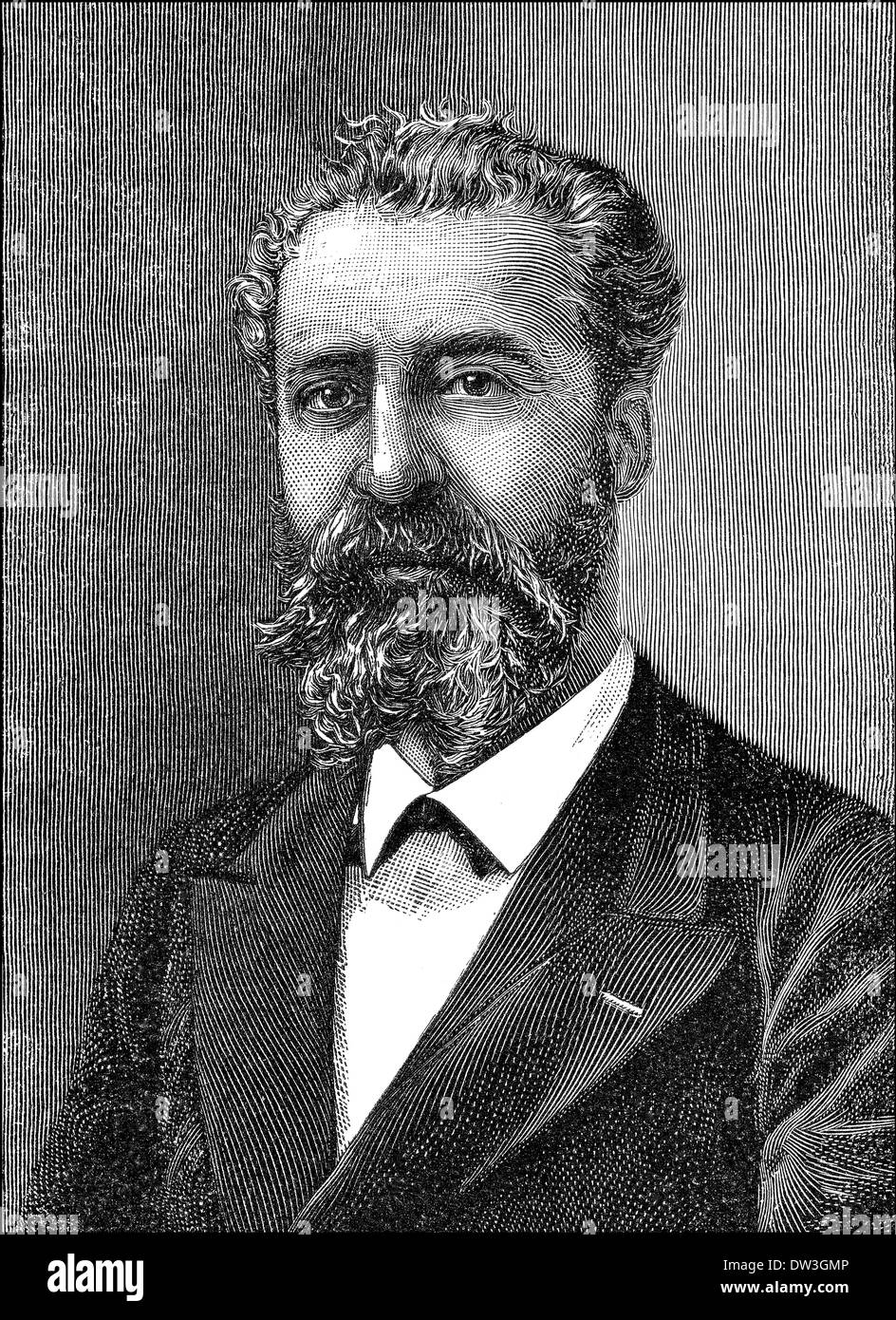 Ferdinand Frederick Henri Moissan, 1852 - 1907, a French chemist, Nobel Prize in Chemistry, Stock Photo