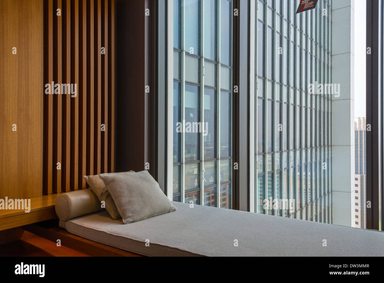 W Hotel Room Interior, Taipei, Taiwan Stock Photo