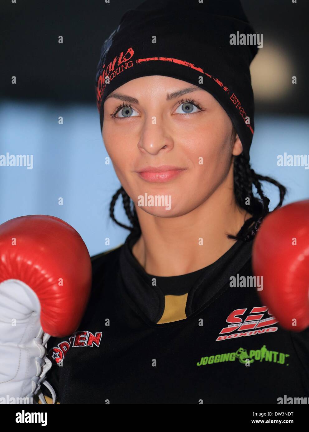 Reigning World Middleweight Boxing Champion Christina Hammer during