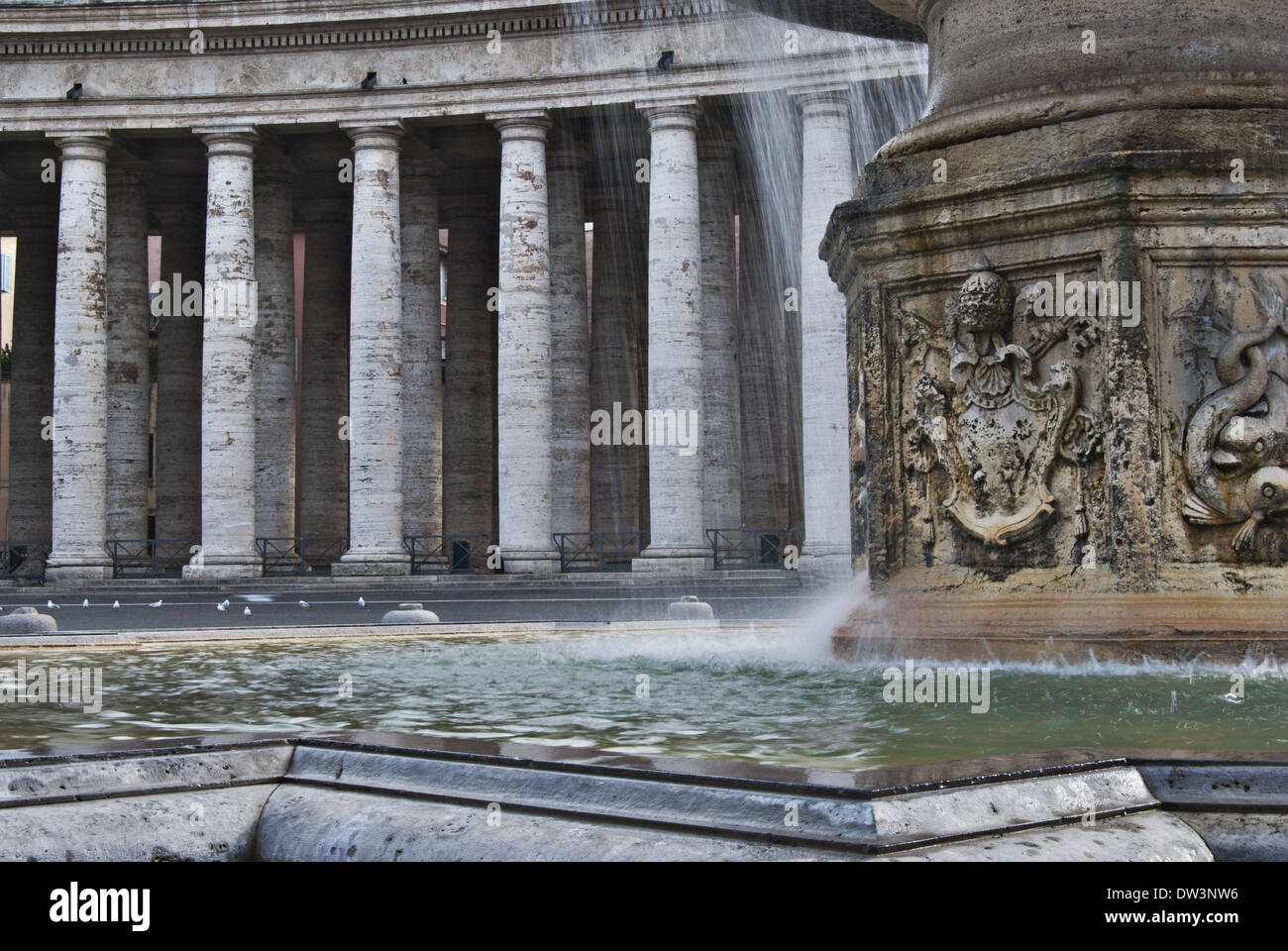 Rome. . The Bernini's colonnade. Stock Photo