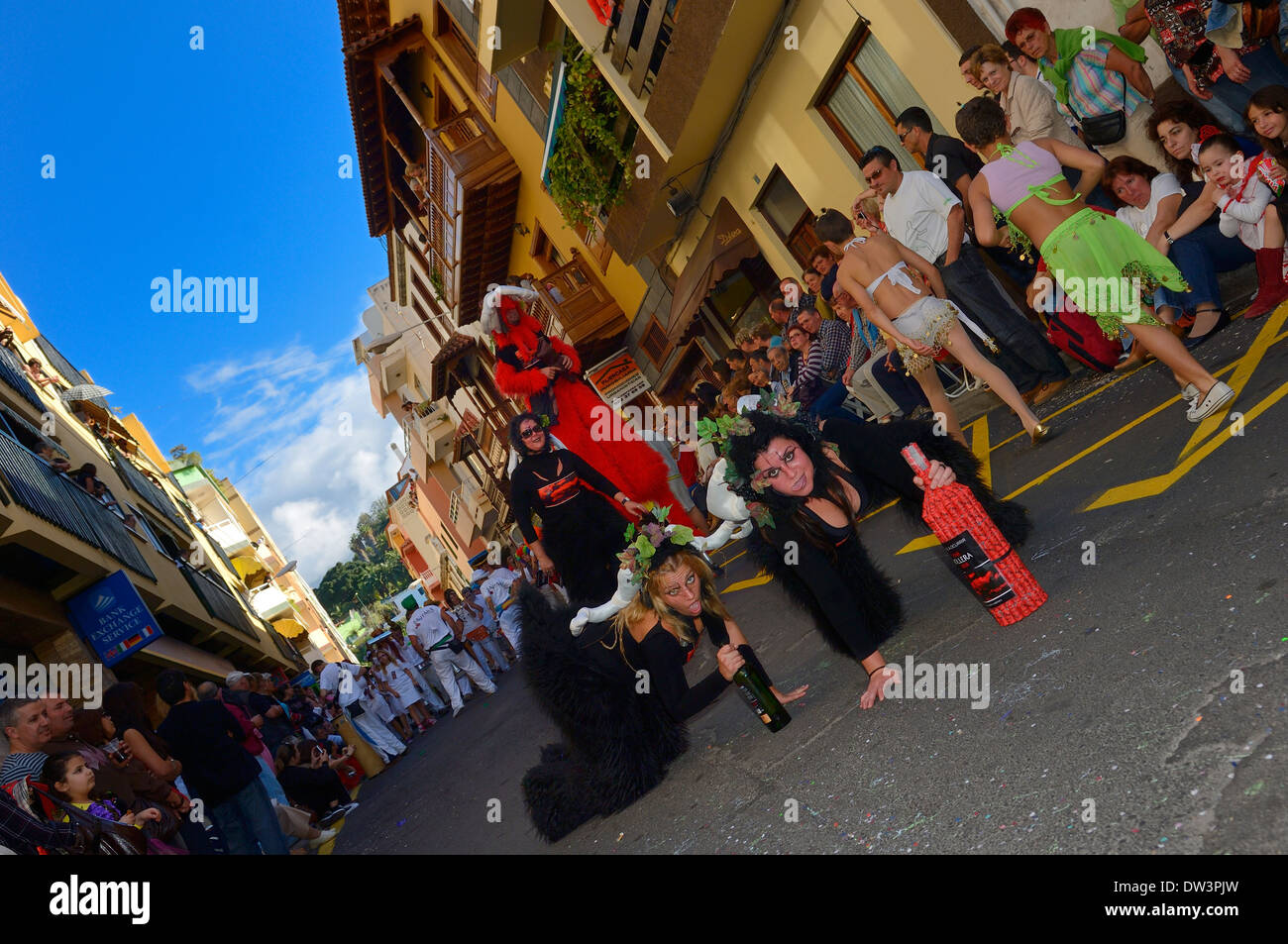 Mardi Gras Carnival in Puerto de la Cruz, Tenerife Stock Photo