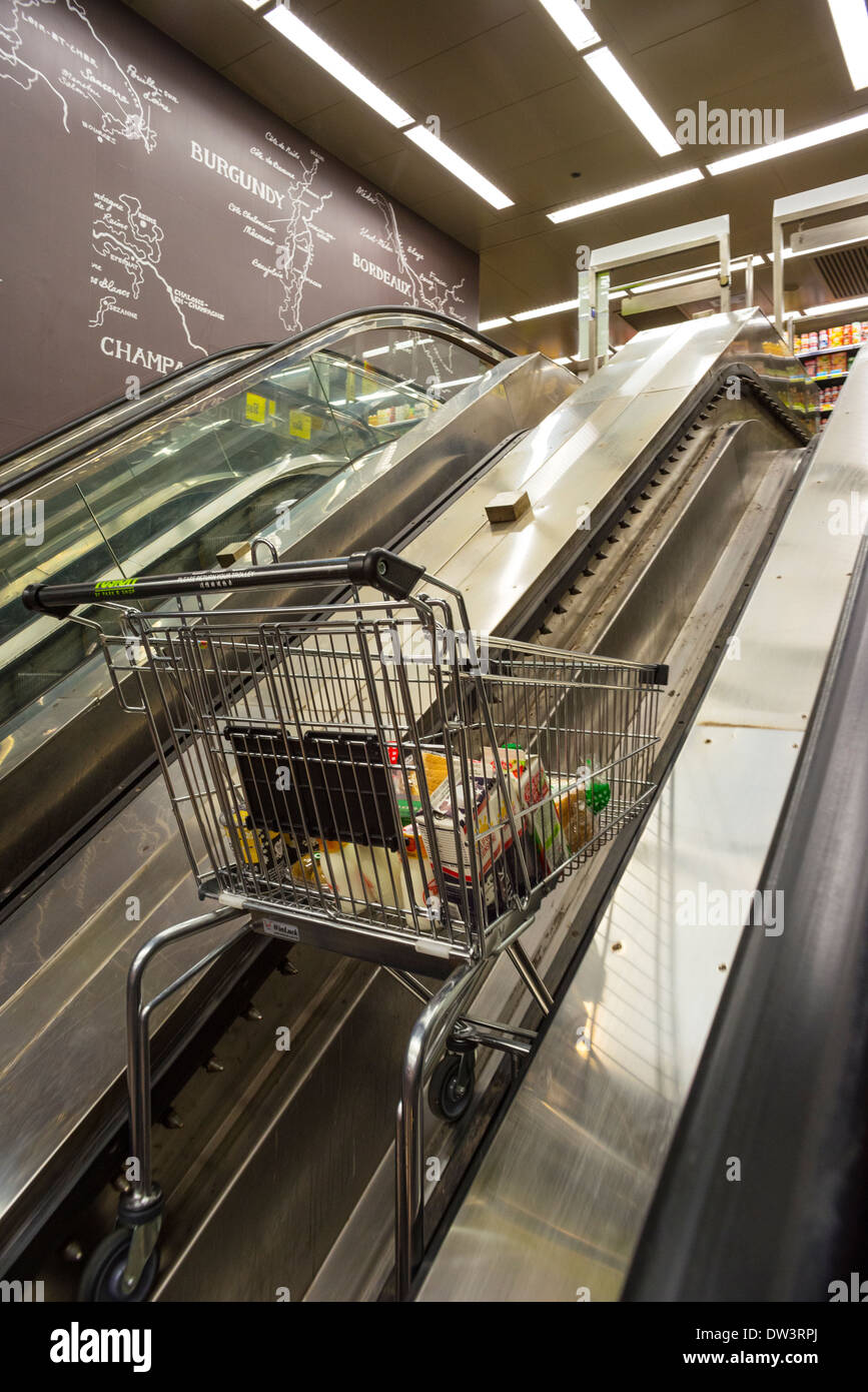 Shopping trolley escalator hires stock photography and images Alamy