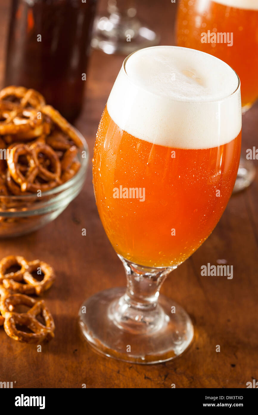 Refreshing Belgian Amber Ale Beer in a Glass Stock Photo Alamy