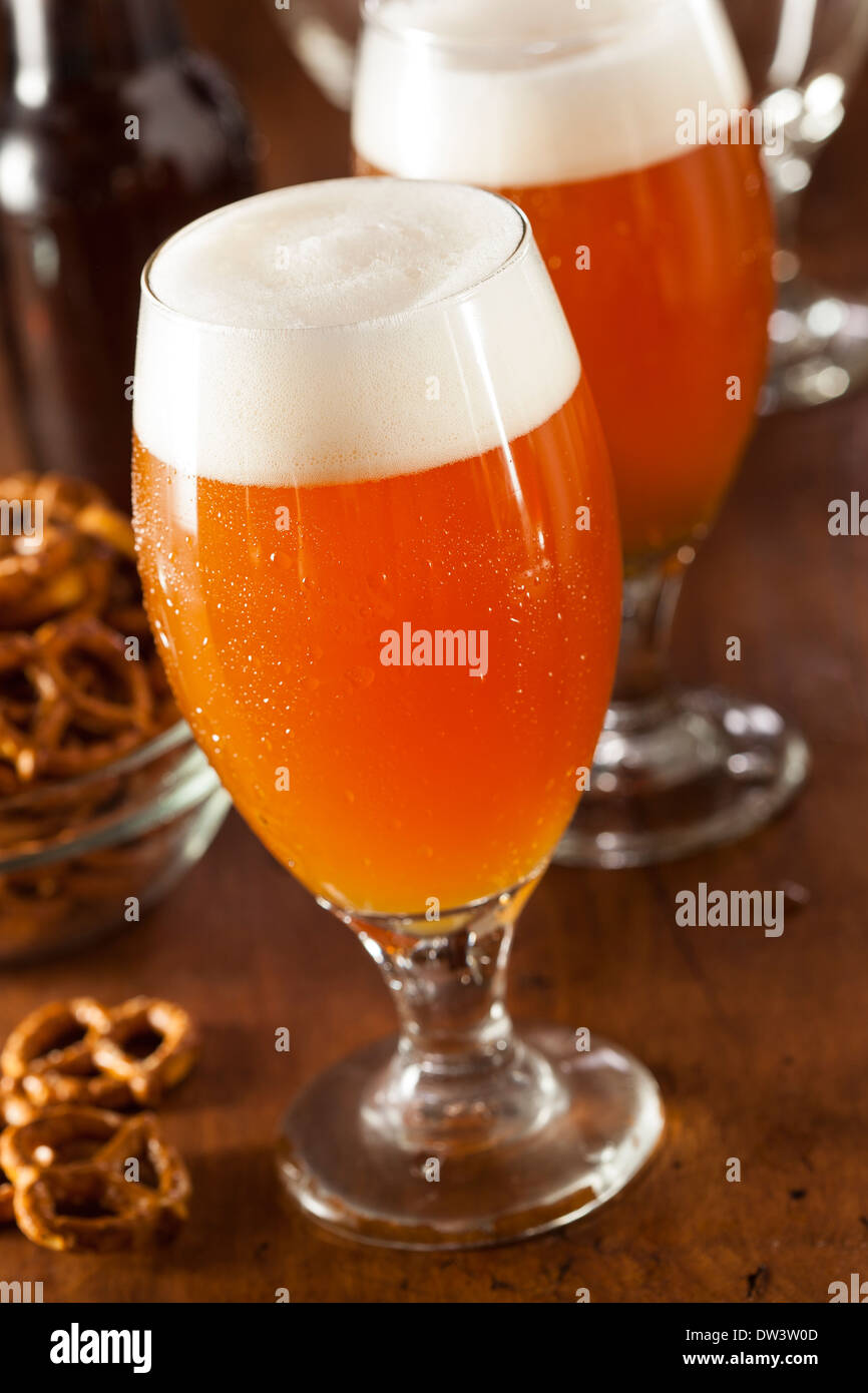 Refreshing Belgian Amber Ale Beer in a Glass Stock Photo Alamy