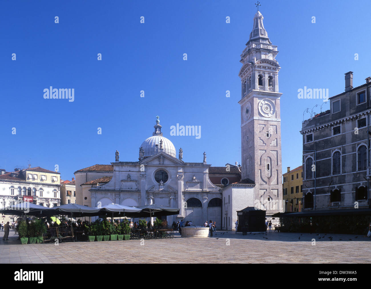 Santa Maria Formosa church and Campo Castello sestier Venice Veneto Italy Stock Photo