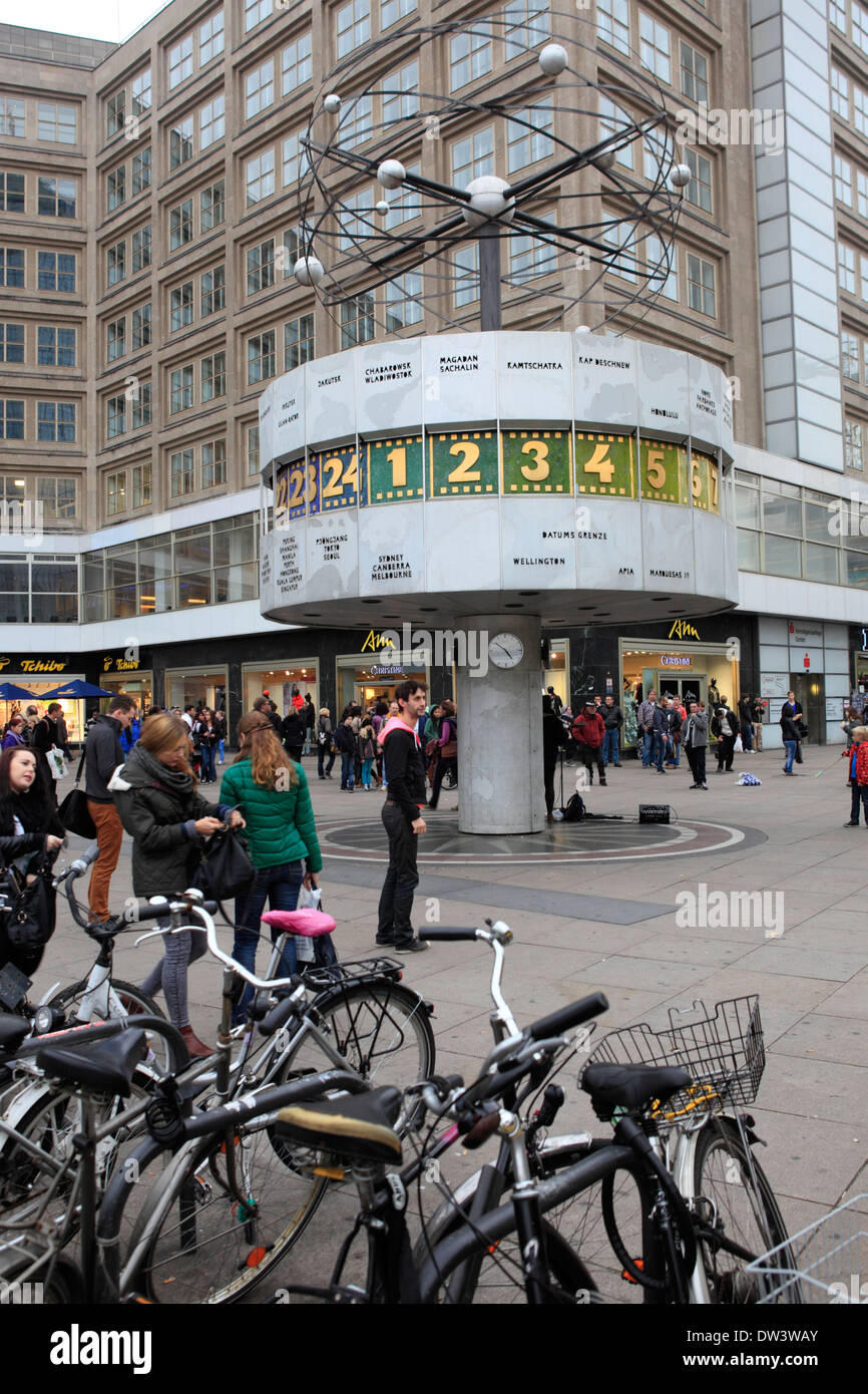 The World clock in Berlin, Germany Stock Photo Alamy