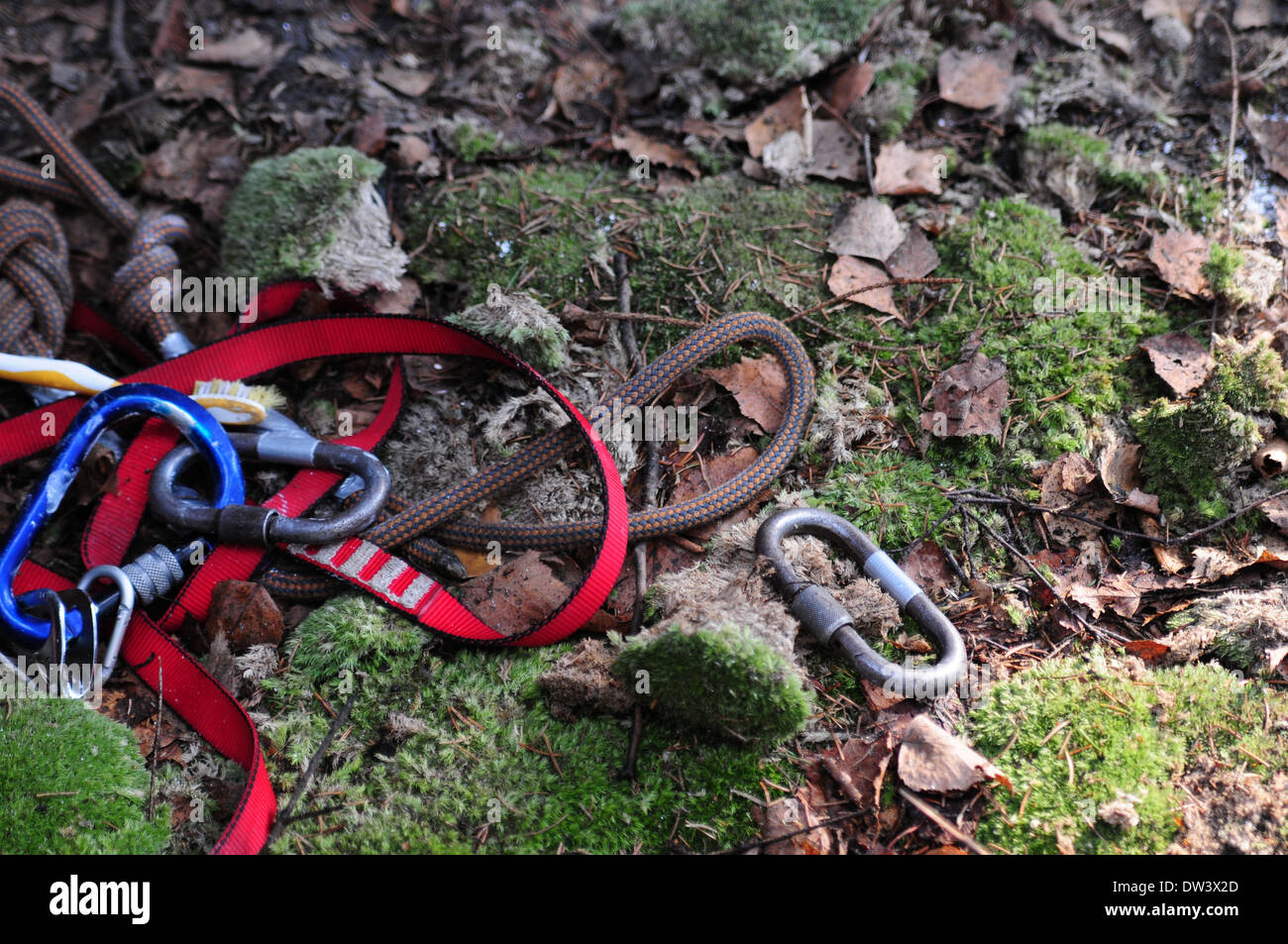 Equipment for climbing on the mountains Stock Photo Alamy