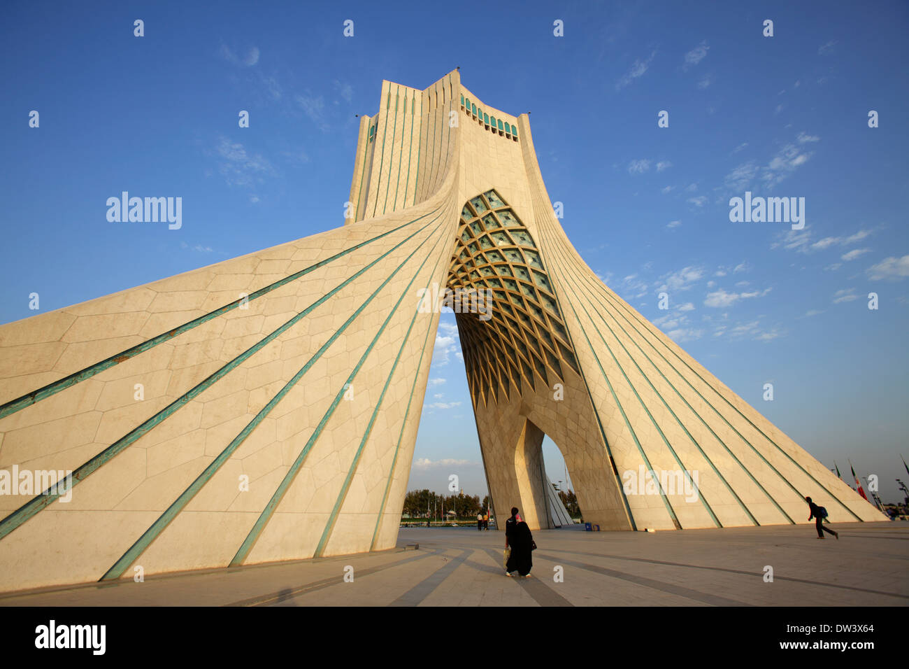 The Azadi Tower, or King Memorial Tower, is the symbol of Teheran, Iran ...
