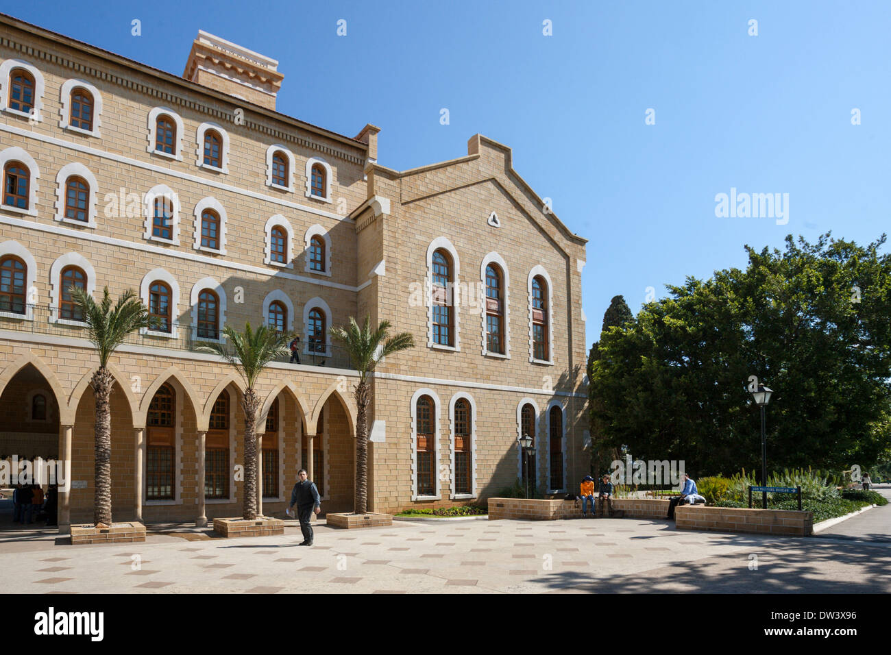 Campus Of The American University Of Beirut Located On The 