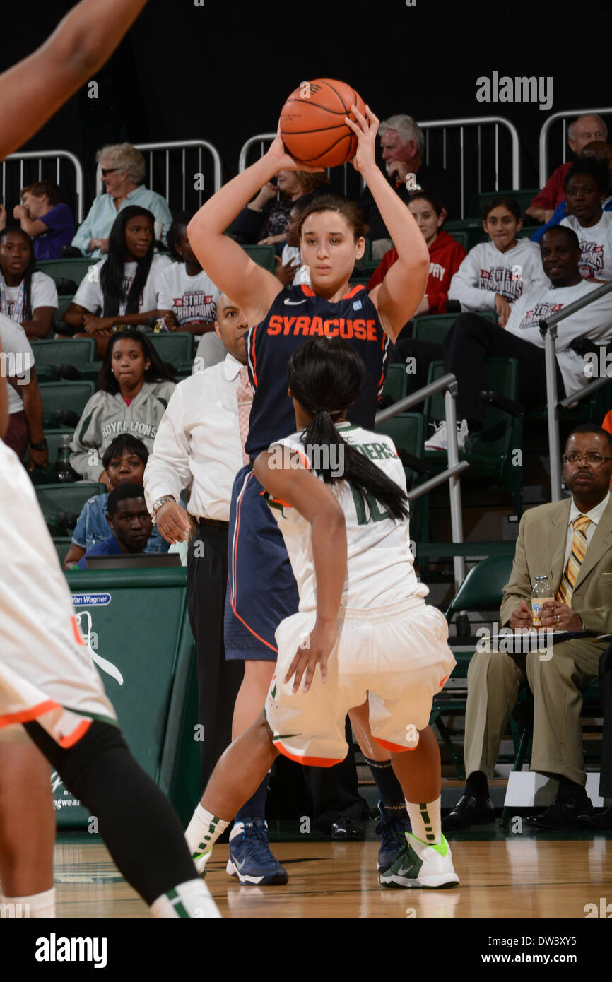 Wnba Butler Coral Gables, FL, USA. 20th Feb, 2014. Brianna Butler #13 of Syracuse ...