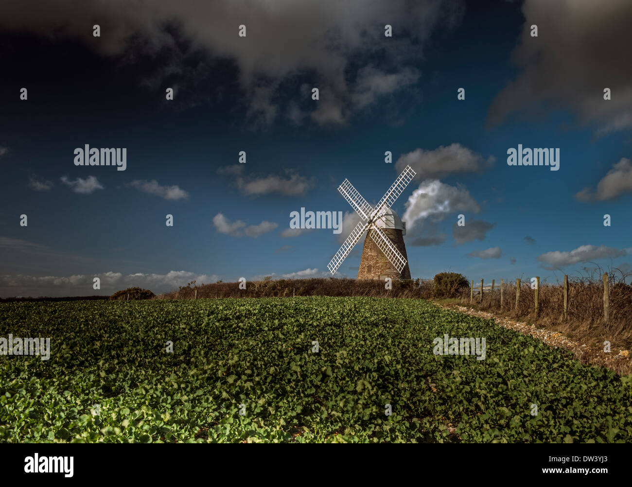 The Halnaker Windmill, Halnaker, Chichester, West Sussex, England, Uk Stock Photo