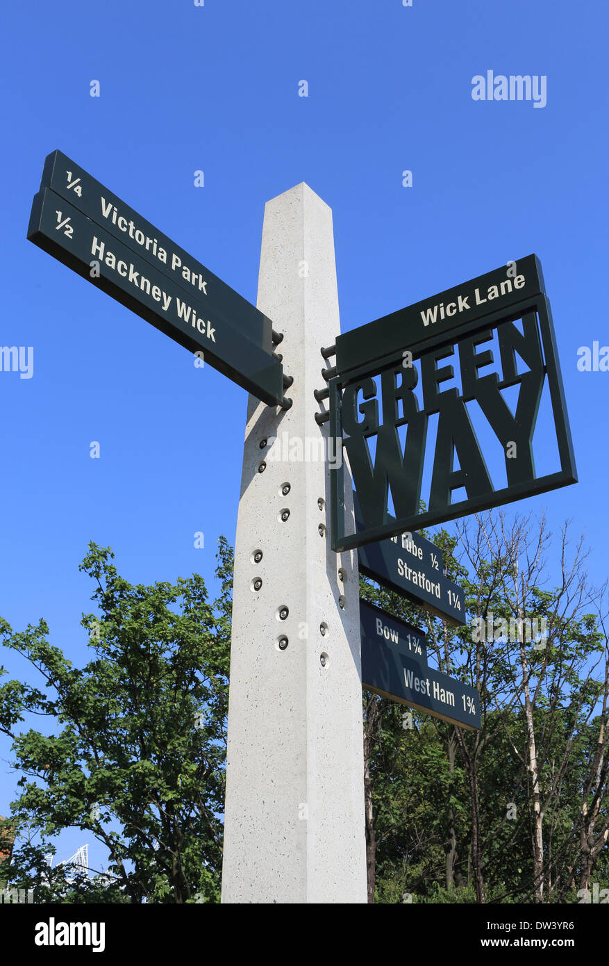 Wick Lane on the Greenway, the footpath and cycleway in the