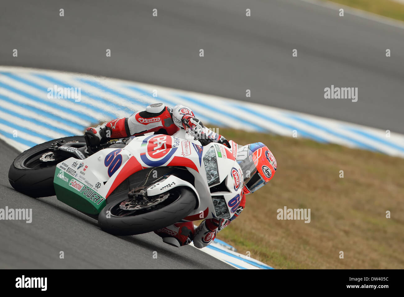 Dutch rider Michael Van Der Mark aboard his Pata Honda CBR600RR World ...