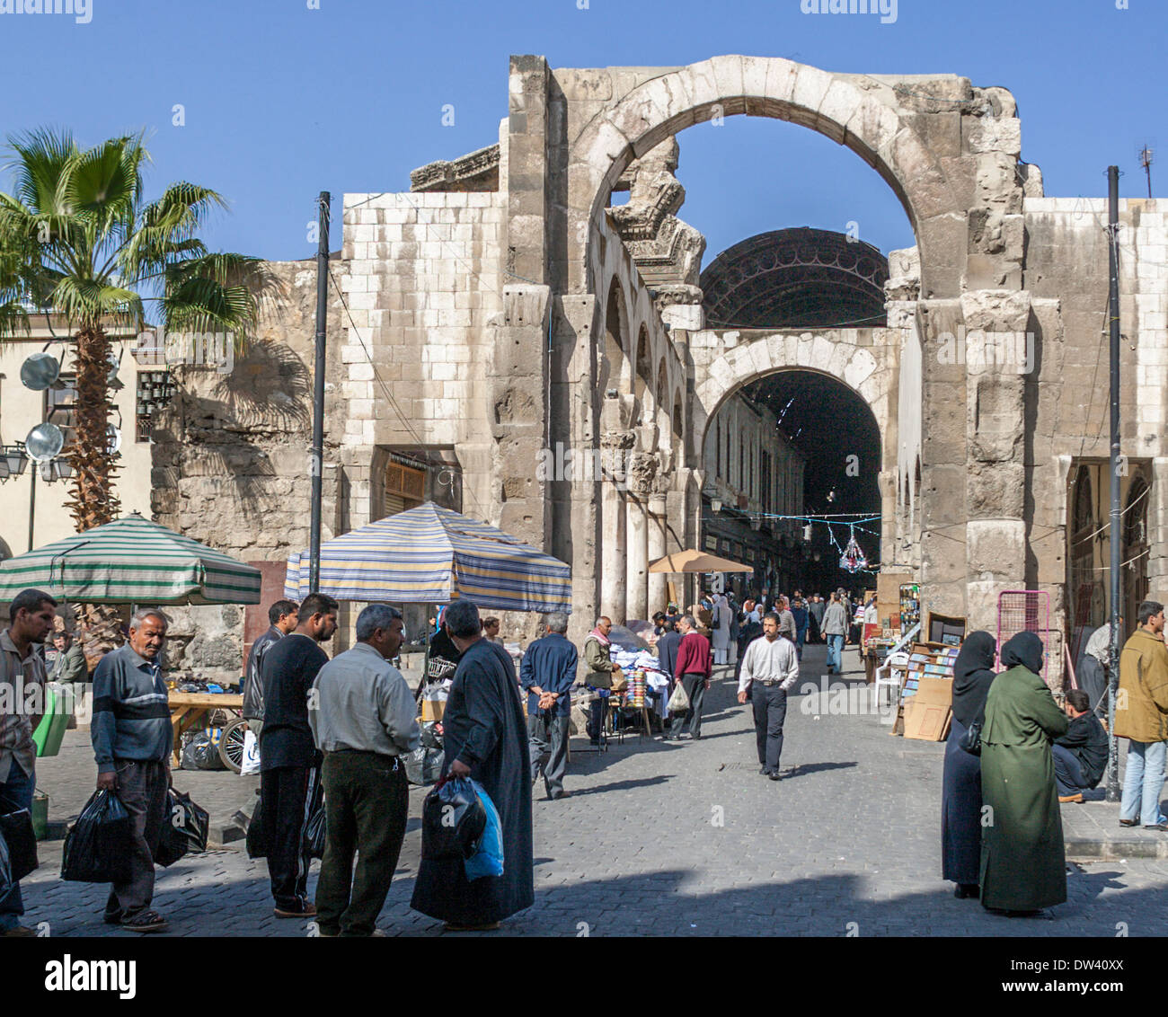 Ancient Roman triumphal arch (Al Kharab) on Street Called Straight