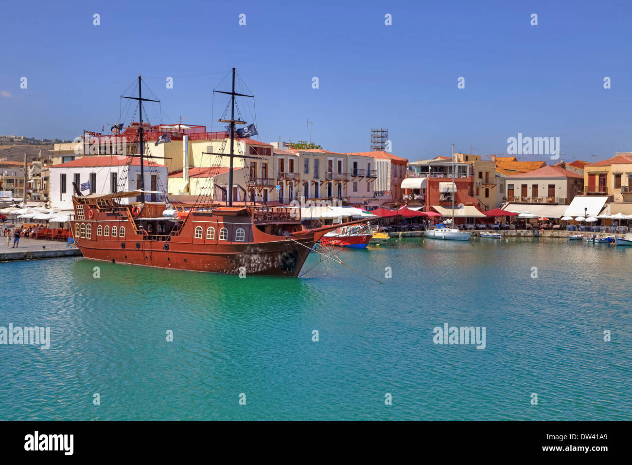 Venetian Harbour, Rethymno Stock Photo