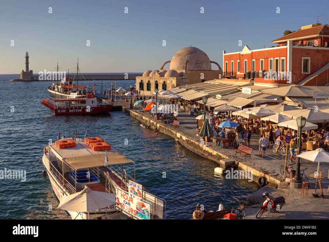 Venetian Harbour, Chania Stock Photo