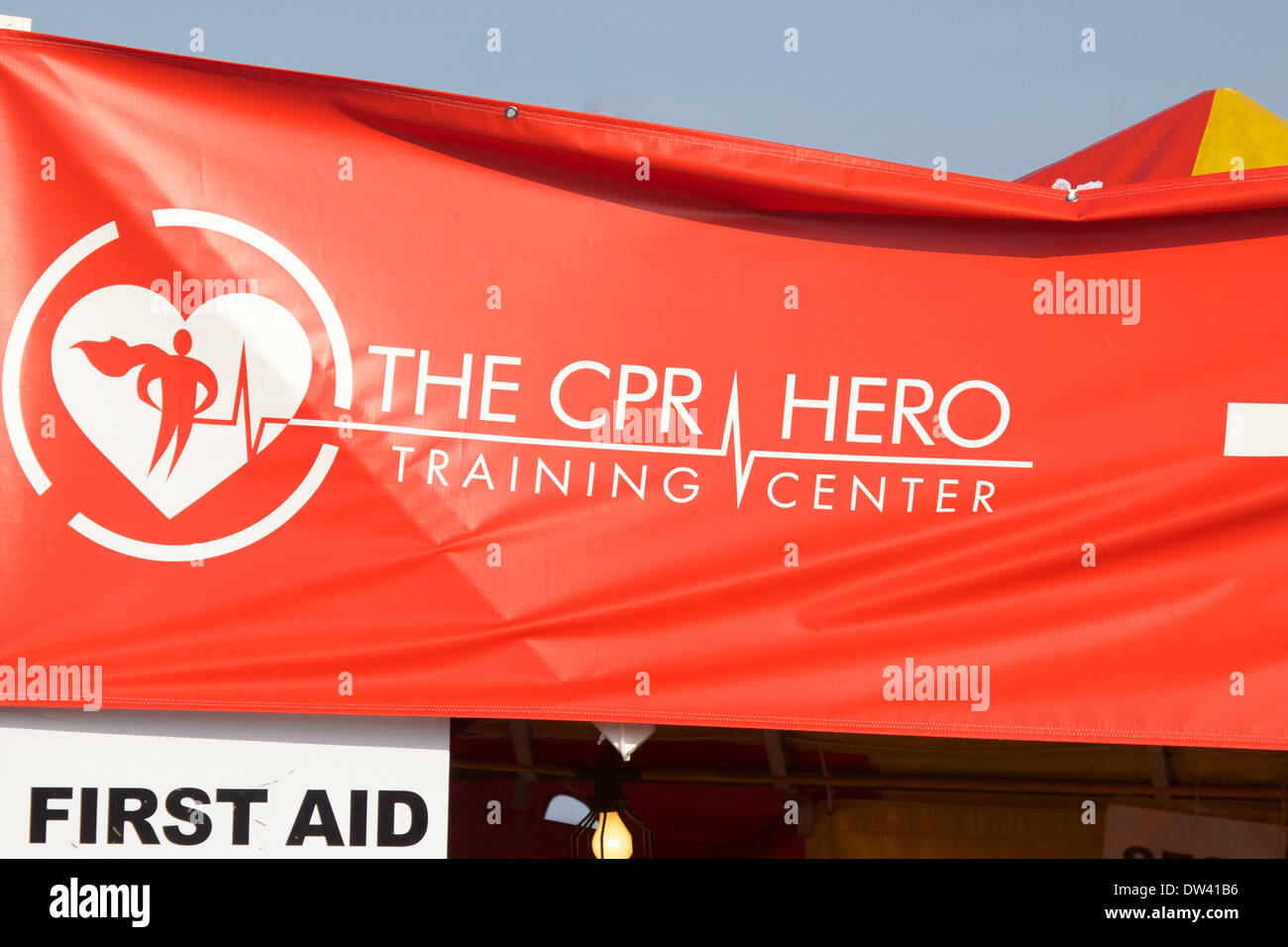 CPR hero training center banner Stock Photo