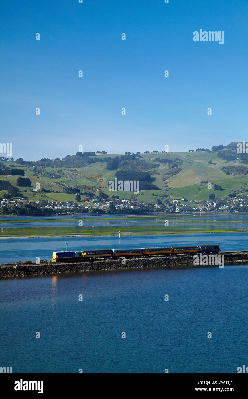 Taieri "Seasider" Train, Blanket Bay, Otago Harbour and Otago