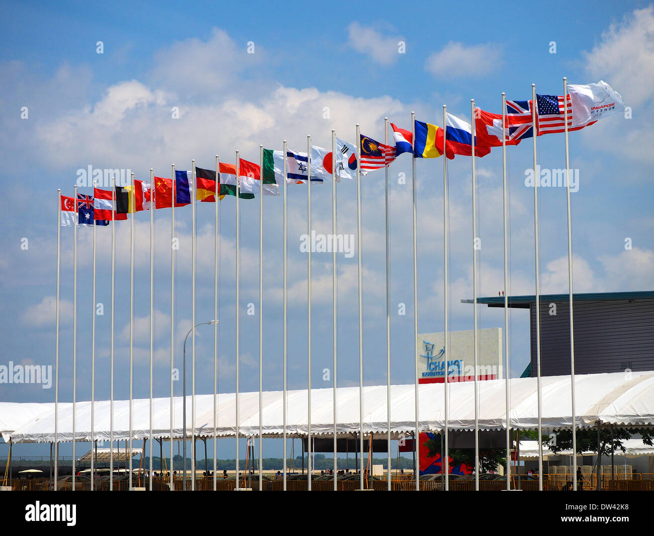 National flags of countries participating in the 2014 Singapore Air