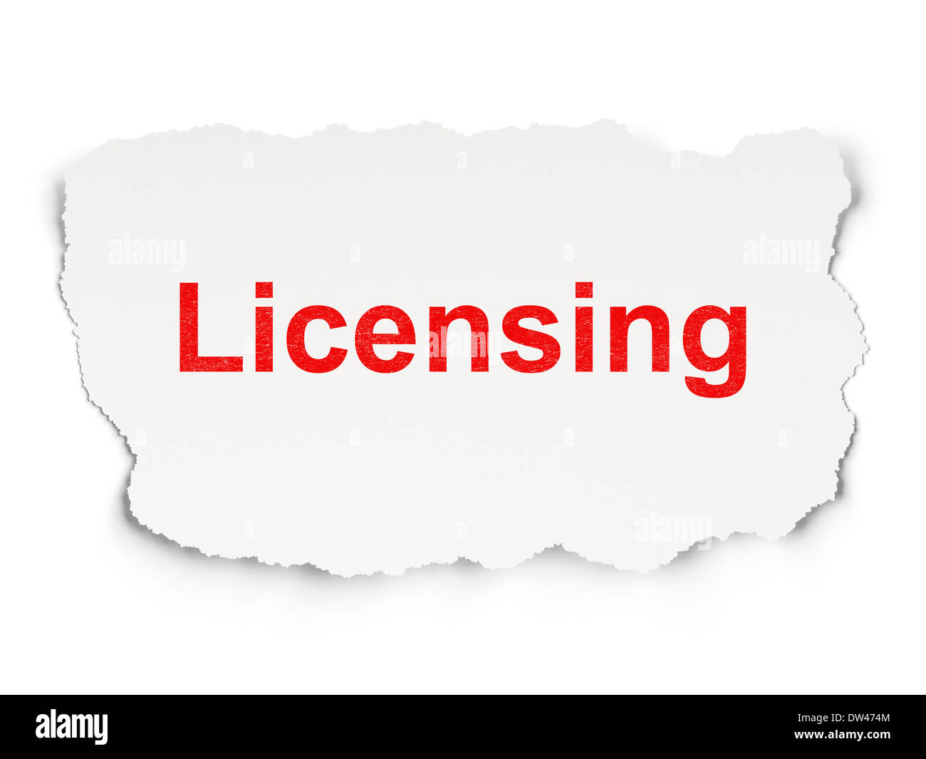 Law concept: Licensing on Paper background Stock Photo