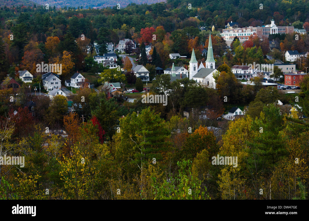 Littleton New Hampshire perfect New England town with fall foliage