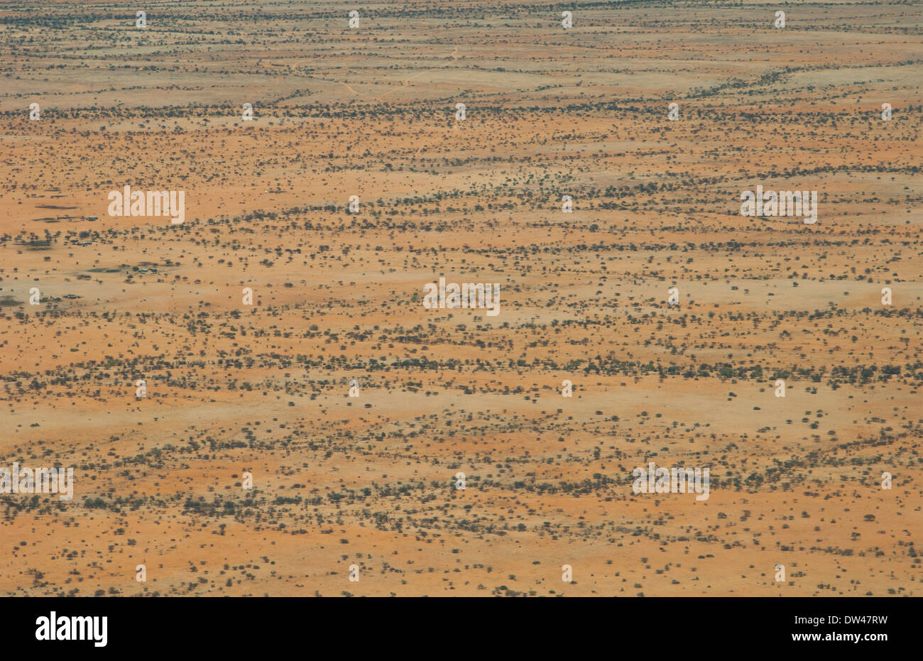 Namibia Northern Desert of Namib Desert from airplane of Hartmann Berge deserted land Stock Photo