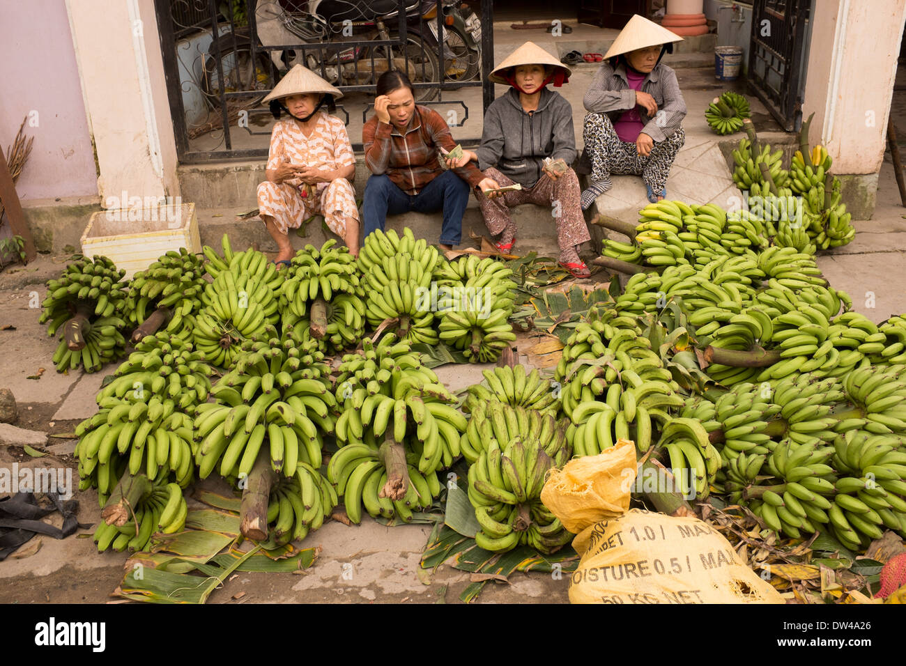 Banana Sellers Hoi An Vietnam Stock Photo