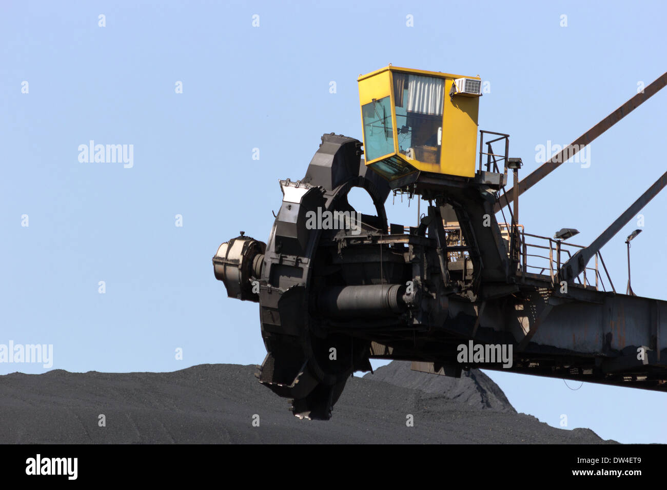 Bucket wheel excavator at a brown coal mine Stock Photo