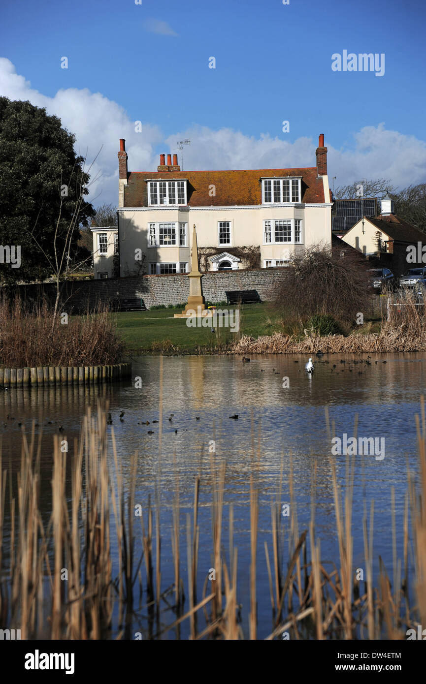 Expensive house The Elms overlooking Rottingdean village pond and green