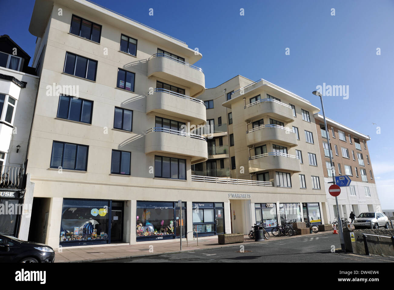 St Margarets an art deco style block of flats on Rottingdean seafront