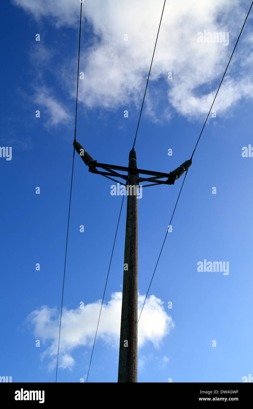 UK rural electricity pylon. Stock Photo
