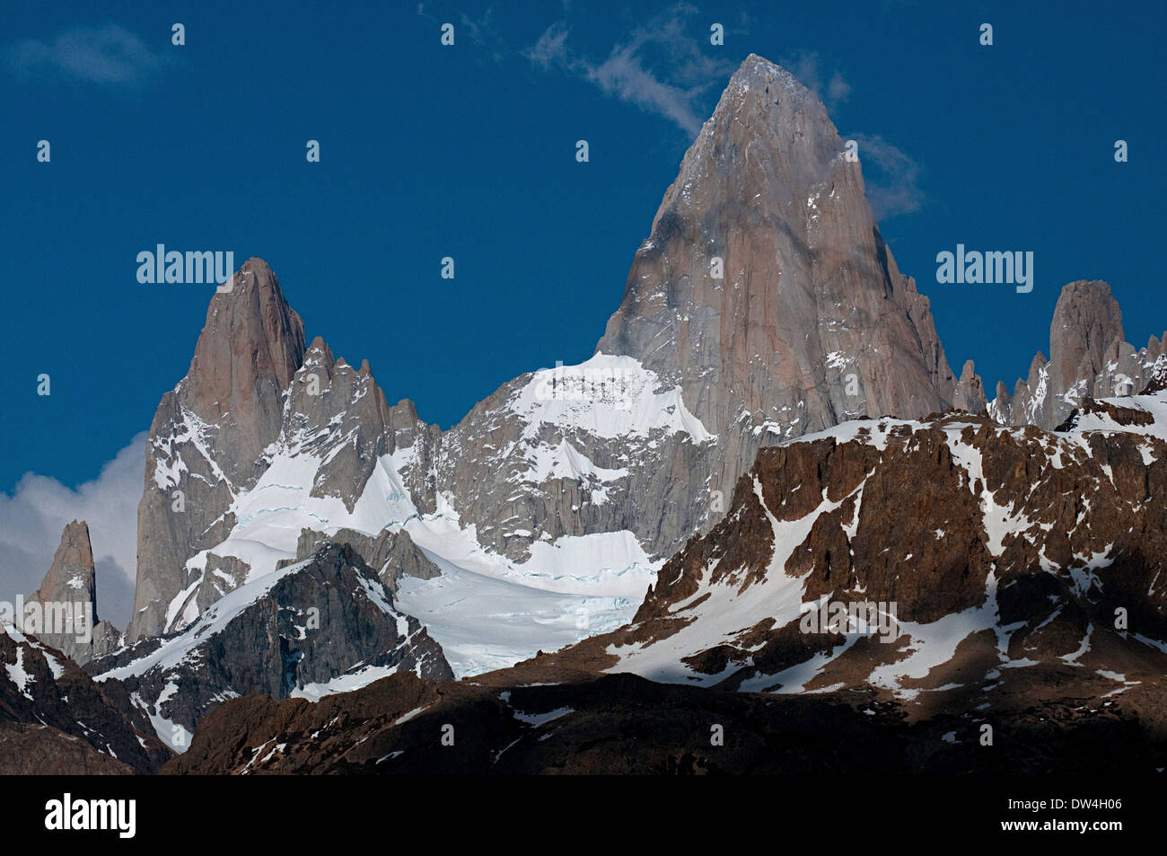 Monte Fitz Roy in Patagonia, on the border between Argentina and Chile, South America Stock Photo